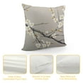 thumbnail image 4 of COMIO  Floral Pillow Case Tan Gray Plum Blossom Flower Pattern Printed Pillowcases/Pillow Shams Standard, 4 of 5