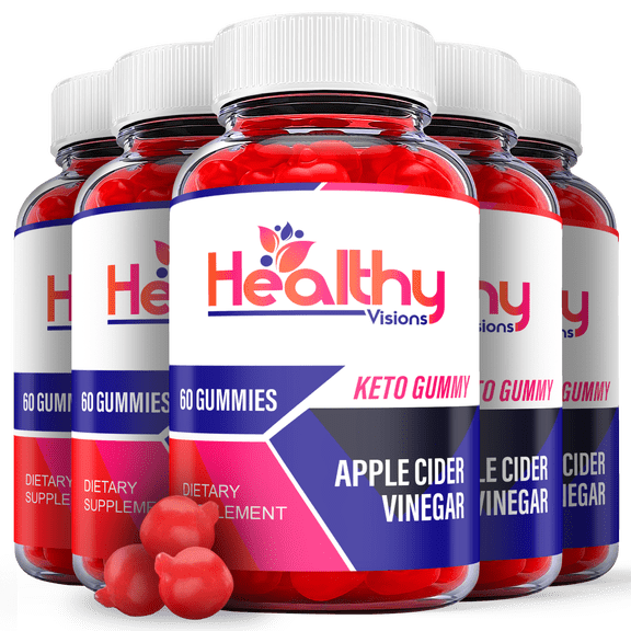 (5 Pack) Healthy Visions Keto ACV Gummies - Supplement for Weight Loss - Energy & Focus Boosting Dietary Supplements for Weight Management & Metabolism - Fat Burn - 300 Gummies