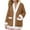 Brown, variant on Gnshining Flannel Pajama Home Wear for Women Cozy Fleece Jackets Button with Pockets Long Sleeve Cardigan Sleepwear