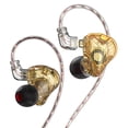 thumbnail image 1 of Audífonos Dual Magnetic Dynamic Driver Audífonos Audífonos (Oro sin micrófono), 1 of 9