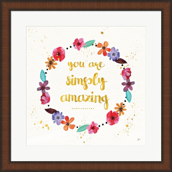 Simply Amazing I by Jess Aiken, Framed Wall Art, 19.75W x 19.75H