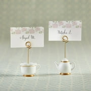 Kate Aspen Tea Time Whimsy Teapot and Teacup Place Card Holders, (6 Set of 6, 36 Pieces), Place Cards Included