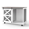 thumbnail image 6 of Jopath 47.2" Large Dog Crate, Wooden Dog Kennel with 2 Drawers,Divider and Sliding Door, Indoor Pets Furniture Style Double Dog Crates for Medium Small Dogs, 6 of 10