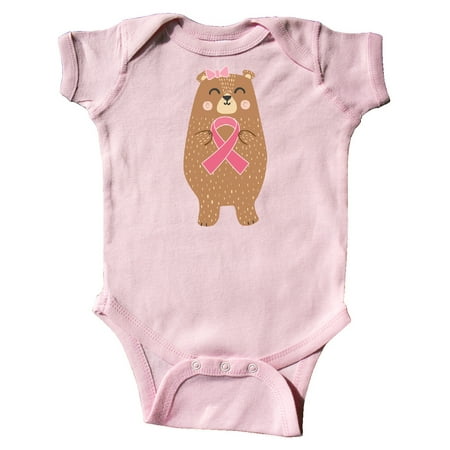 

Inktastic Breast Cancer Awareness Pink Ribbon Bear Gift Baby Girl Bodysuit