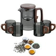 thumbnail image 1 of Nomeni Glass&Bottle Water Separation Glass Teapot With Wooden Handle Teapot Glass Teapot With Infuser Magical Teapot Glass Glass Teapot With Strainer Filter Teapot With Infusers, 1 of 9