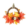 thumbnail image 2 of Halloween Wreaths for Front Door - Maple Leaves Pumpkins | Fall Wreaths Artificial Wreath Decorations for Indoor Outdoor Thanksgiving Halloween Fall Decorations for Home, 2 of 8