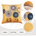 thumbnail image 5 of Vonayo - Juego de 4 fundas de almohada de lino, 145 x 45 cm, fundas cuadradas para cojín para sofá, recámara, coche, color naranja, regalo del día de San Valentín, 5 of 5