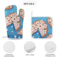 thumbnail image 4 of Fun Pizza Oven Mitt And Pot Holder Set Oven Glove for Kitchen Baking Cooking Grilling, 4 of 6