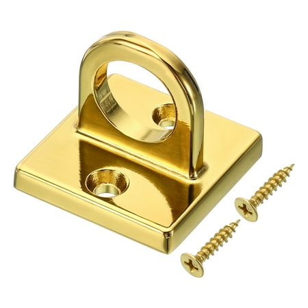 

Uxcell Pad Eye Plate U Hooks Metal Ceiling Hook Wall Mount Loop with Screws Hardware Ring Hooks Bright Golden