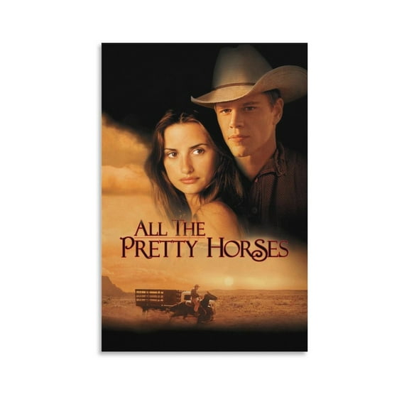 All The Pretty Horses Movie Poster Wall Art Poster Gifts Bedroom Prints Home Decor Hanging Picture Canvas Painting Posters 24x36inch(60x90cm)