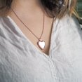 thumbnail image 3 of Picturesongold.Com Sterling Silver Rose Gold Plated Plain Heart Locket Necklace Pendants - 1 in x 1 in, 3 of 7