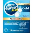 thumbnail image 2 of (4 pack) Alka-Seltzer Plus Powerfast Fizz Severe Cold Medicine, Original Effervescent Tablets, 20 Count, 2 of 13
