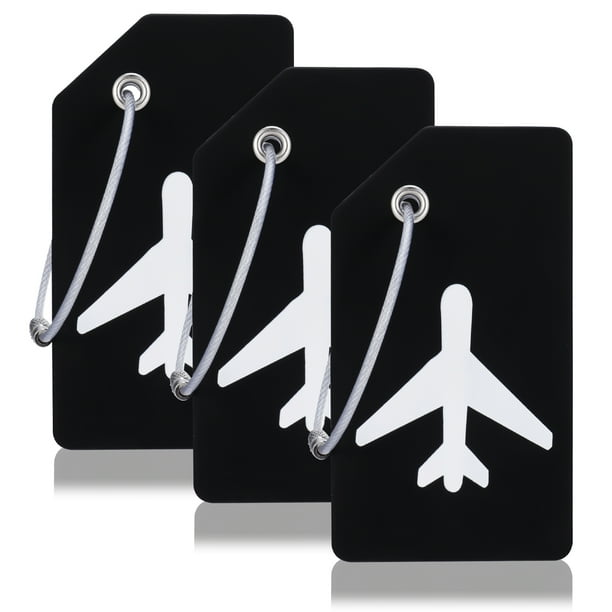BUBABOX 3Pack Silicone Luggage Tag with Name ID Card Perfect to Quickly