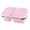 Pink, variant on Weloille Collapsible Silicone Bento Lunch Box with Spoon, 2 Compartment Eco Foldable Lunch Food Container Refrigerator Storage Fresh Keeping Box