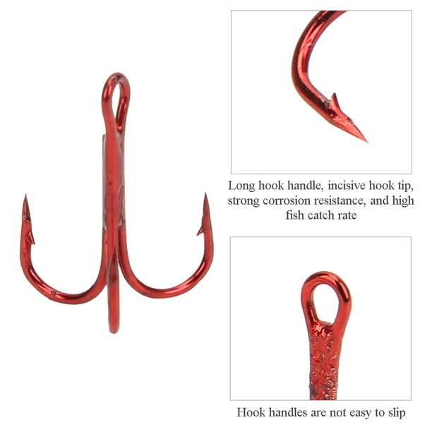 Corrosion Resistance High Carbon Steel Fishing Hook, 100PCS