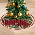thumbnail image 2 of Christmas Tree Skirt 36 Inch Red and Black Plaid Stamp Duty Xmas Tree Mat for Christmas Tree Decorations, Christmas Decor Xmas New Year Holiday Home Party Decorations, 2 of 6
