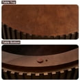 thumbnail image 5 of Gexpusm Nesting Coffee Table Set of 2, Handcraft Round Coffee Table with Small End Table, Solid Wood Accent Table for Living Room Bedroom Apartment, Walnut, 5 of 7