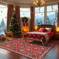 thumbnail image 4 of Moynesa 5'x7' Christmas Area Rug for Living Room,Red Rug Xmas Tree Modern Rug Kitchen Rug Washable Rug Non Slip Moroccan Carpet Holiday Decor Geometric Soft Accent Rug for Bedroom Dining Room, 4 of 11