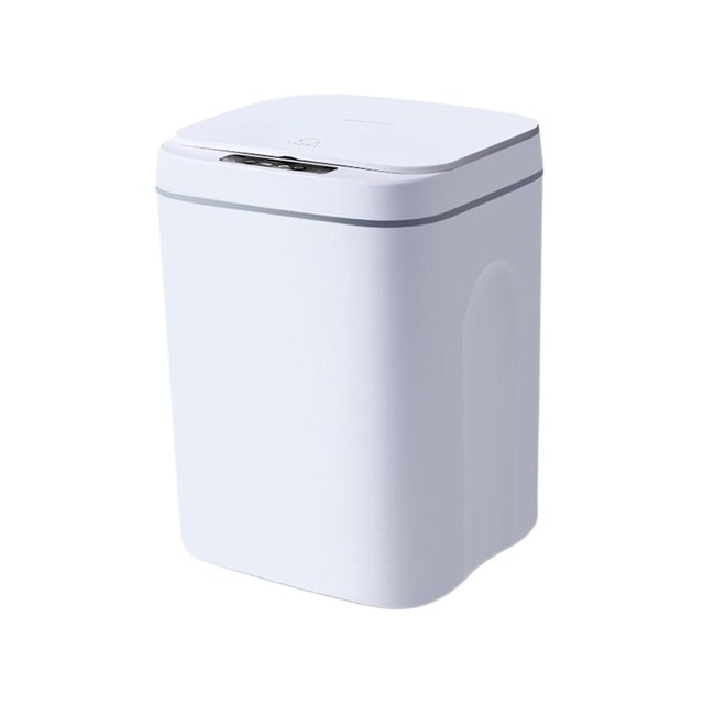 Matsuzay Intelligent Auto Trash Can Smart Sensor 14L Automatic Waste Bins White Suministros de limpieza para el hogar