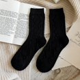 thumbnail image 1 of Winter Cashmere Wool Woman Socks Solid Japanese Style Harajuku Retro Long Socks Women Girls Thermal Streetwear Crew Sock He Qiyong unisex, 1 of 2