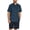 Blue, variant on Mens Short Sleeve Shirts Casual - Woven Shirt Men with Chest Pockets - Button Down Shirts Collared (Black, Small)