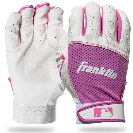 UPC: 0025725505319 | Franklin Sports Teeball Flex Series Batting Gloves – White/Pink – Youth Large