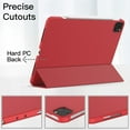 thumbnail image 2 of JETech Case for iPad Pro 11-Inch 2022/2021/2020/2018 Model (4th/3rd/2nd/1st Generation), Protective Hard Back Shell Soft-Touch Tablet Stand Cover, Auto Wake/Sleep (Red), 2 of 7