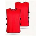 thumbnail image 2 of QSAWXQZ Kids' Soccer Training Tank Crew Neck Sleeveless Elastic Side Mesh Scrimmage Jersey Top 5-12 Years, 2 of 5
