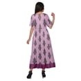 thumbnail image 3 of Moomaya Robe Plissée Imprimée Tunique à Manches au Coude Tenue d'Été Kurti pour Femmes, 3 of 5