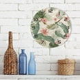 thumbnail image 7 of Coolnut Tropical Leaves Flower Round Wall Clock, 9.84 inch Silent Wall Clock for Bedroom, Bathroom, Office, Living Room Home Decor, 7 of 7