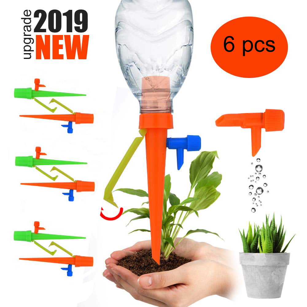REDDSN Plant Waterer,Self Watering Spikes System Plant Watering Devices with Slow Release Control Valve Switch Automatic Vacation Drip Irrigation Watering Stakes 12pcs 