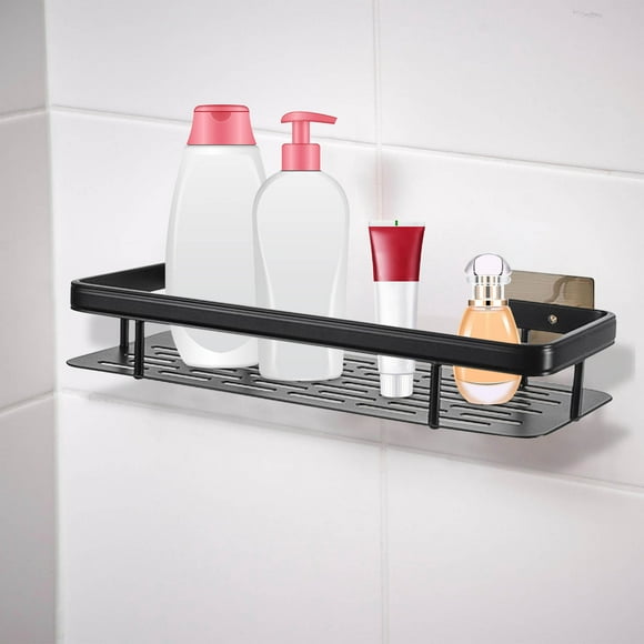 Cagogo under $5 Wall Mounted Shelf, Wall Mounted Shelf, Bathroom Storage Rack, Adhesive Shower Shelf Organizer, Waterproof Bathroom Shelving, Space Saving Wall Shelf For Toiletries