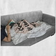 thumbnail image 5 of Saying Soft Flannel Fleece Throw Blanket, Cursive I Love You to the Moon Back Calligraphy on Dotwork Heart, Cozy Plush for Indoor and Outdoor Use, 60" x 80", Blush Pale Ruby Black, by Ambesonne, 5 of 5