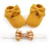 

Luxsea 2pcs/Set Newborn Baby Girl Princess Shoes Toddler Infant Wedding Dress Flat Shoes with Free Headband