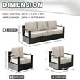 thumbnail image 2 of Meetleisure Outdoor Rust-Proof Aluminum Frame 3-Seat Sofa Set, 1 Three-Seat Sofa 2 Chairs and 2 Rocking Chairs, Suitable for both Indoor and Outdoor， Beige, 2 of 14