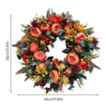 thumbnail image 2 of Autumn Peony Wreath with Durable Materials and Easy Hanging for Thanksgiving and Fall Decor, 2 of 8