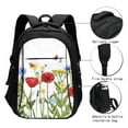 thumbnail image 3 of Fuzoiu Wild Herbs Print USB Backpack with Charging Port,Laptop Backpack,Business Travel Durable Laptops Backpack, for School, Work, Travel & Outdoor Activities, 3 of 7