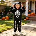 thumbnail image 6 of RMGVDSD Toddler Boys Girls Halloween Outfit Fall Winter Clothes Skeleton Print Hoodie Long Sleeve Hooded Sweatshirt Tops Pants 2Pcs Outfits Set 6-12 Months, 6 of 9