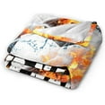 thumbnail image 5 of Custom Soccer Blanket with Name No. for Women Men, Personalized Cool Soccer Themed Design Printed Throw Blankets for Teens Adults Lap, Chair Sofa, Giftable Blanket, 50"x 60", 5 of 6