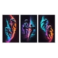 thumbnail image 2 of Designart "Cosmic Explorers Astronauts III" Space Wall Art Set Of 3 - Blue Space Canvas Set For Living Room Decor, 2 of 7