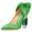 Green, variant on FSJ Women Stylish Pointed Closed Toe Pumps Crystal Chunky Block High Heels Slip On Unique Curly Back Wedding Dress Shoes Size 8 Black