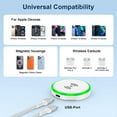 thumbnail image 2 of Magnetic Wireless Charger Phone Charger, 15W Fast Wireless Charging Pad with Stand, Cordless Charger Station with C to C Charging Cable, Compatible for iPhone Samsung Android, White, 2 of 9