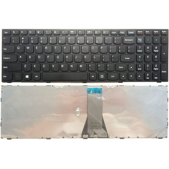 New Laptop Black Frame Keyboard Replacement for Lenovo PN: 25214725 MP-13Q13US-686 MP-13Q1 T6G1-US PK1314K1A00 PK130TH1A00 25214755 V-136520US1-US PK1314K3A00 PK130TH3A00, US Layout Black Color