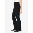 thumbnail image 3 of Woman Within Plus Size Tall Stretch-Cotton Knit Pull-On Bootcut Pocket Leggings, 3 of 5