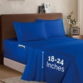 thumbnail image 1 of Elegant Comfort Luxury 1500 Juego De Sábanas De Microfibra De Calidad Hotelera De 4 Piezas, Suave Y Elástico De 45,7 A 24.0 In De Profundidad, Sábanas De Bolsillo Extra Profundas, Color Azul Real, 1 of 1