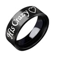 thumbnail image 2 of KDSJSXW Gold Plated Rings for Women Simple Titanium Steel Ring Women's Ring Cartoon Cute Jewelry Ring Rings for Women Gold Ring Gold Plated Rings for Women(Black1,7), 2 of 6