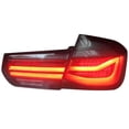 thumbnail image 6 of Ikon Motorsports Compatible with 16-18 BMW 3 Series F30 F80 LCI Window Visor Black Lines Rear Tail Lights 4PC sets, 6 of 7