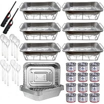 Chafing Dish Buffet Set Disposable | Buffet Servers and Warmers, Buffet Serving Kit || 50 Pieces