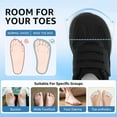 thumbnail image 4 of Women Wide Toe Box Shoes, Hook and Loop Diabetic Shoe Walking Shoe for Bunions Diabetic Hammertoes Swollen Feet Older Adults, All Black, Size 8, 4 of 6