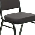 thumbnail image 3 of 4 Pk. HERCULES Series Crown Back Stacking Banquet Chair in Gray Fabric - Silver Vein Frame, 3 of 9